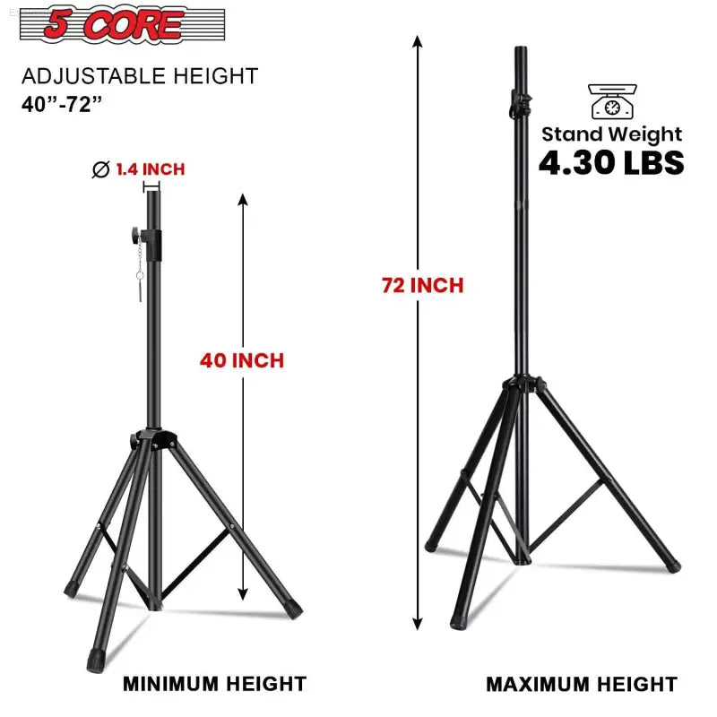 Adjustable Tall Speaker Stand Tripod for DJ Studio Use - Estalios