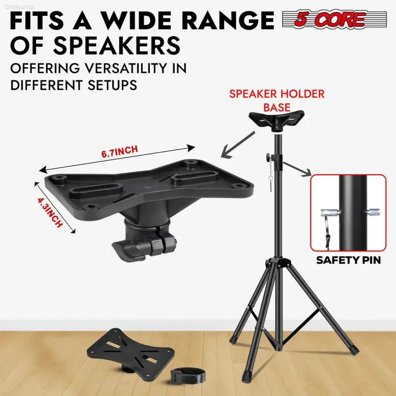 Adjustable Tall Speaker Stand Tripod for DJ Studio Use - Estalios