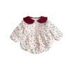 Adorable Floral Baby Romper with Bunny Ears and Bow Detail - Estalios