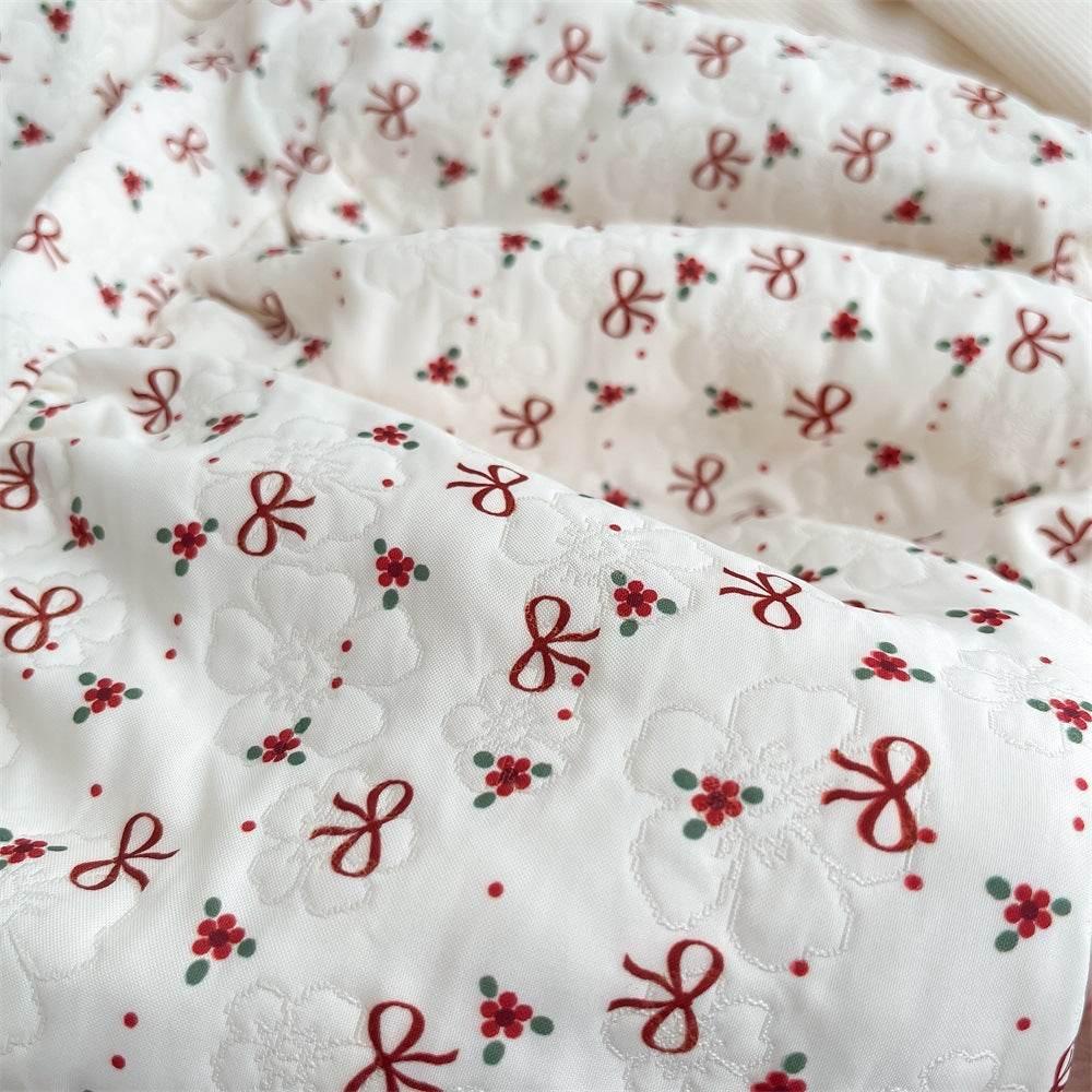 Adorable Floral Baby Romper with Bunny Ears and Bow Detail - Estalios