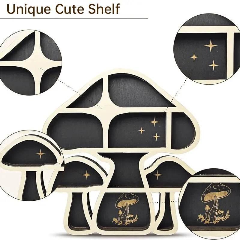 Adorable Mushroom Shelf for Crystal Display and Decor - Estalios