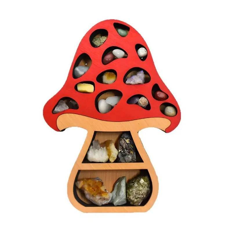 Adorable Mushroom Shelf for Crystal Display and Decor - Estalios
