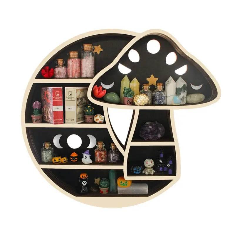 Adorable Mushroom Shelf for Crystal Display and Decor - Estalios