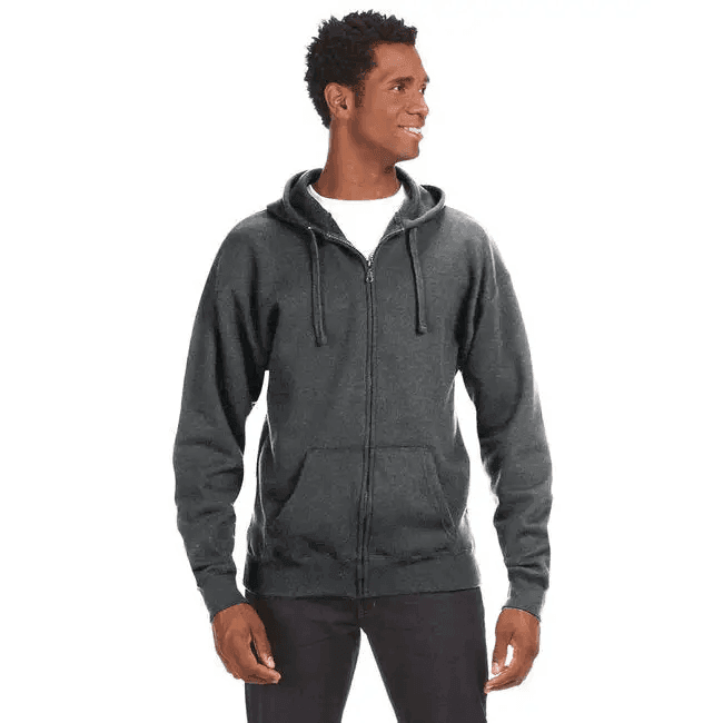 Adult Premium Full-Zip Fleece Hooded Sweatshirt - OXFORD - S for Cozy Comfort - Estalios