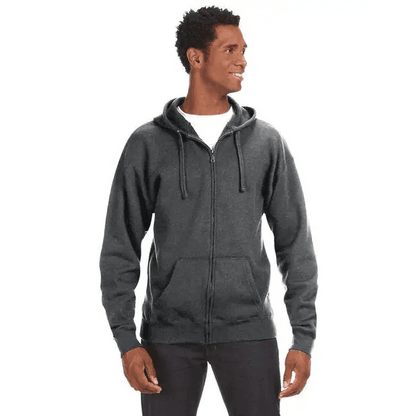 Adult Premium Full-Zip Fleece Hooded Sweatshirt - OXFORD - S for Cozy Comfort - Estalios