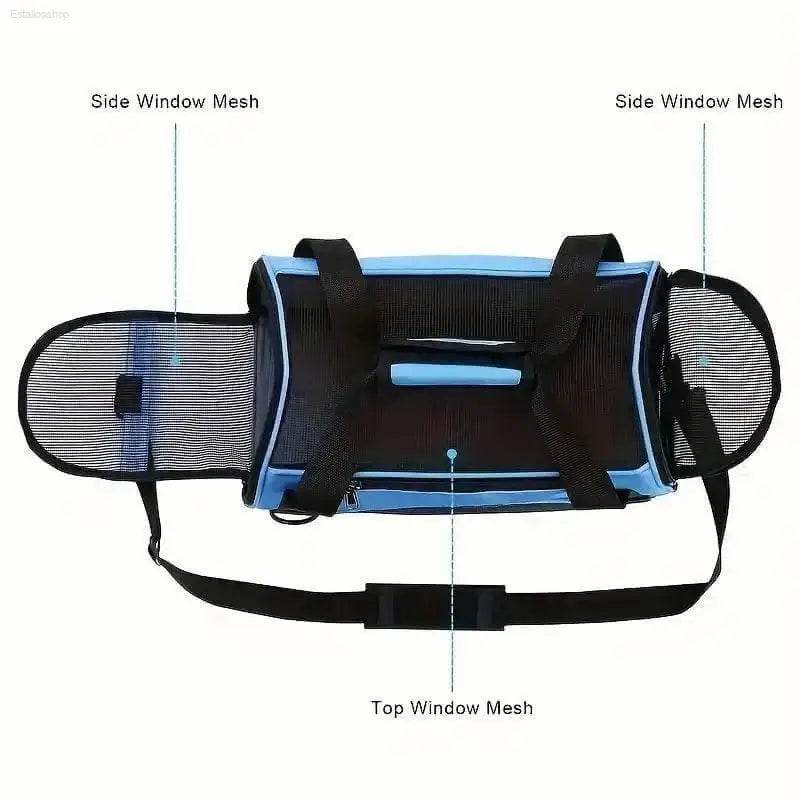 Adventure Awaits: Grab your Go-anywhere Dog Cat Carrier Bag! your Furry Friend Deserves the Best Travel Experience, and our Blue Pet Carrier Delivers - Estalios