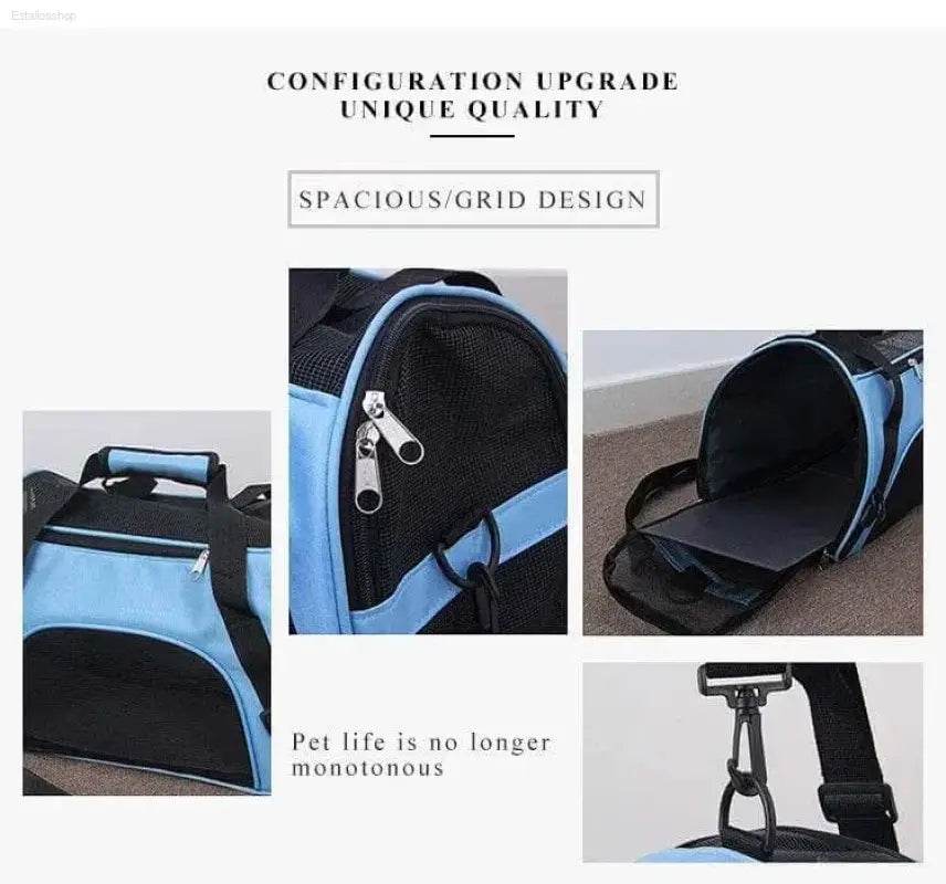 Adventure Awaits: Grab your Go-anywhere Dog Cat Carrier Bag! your Furry Friend Deserves the Best Travel Experience, and our Blue Pet Carrier Delivers - Estalios
