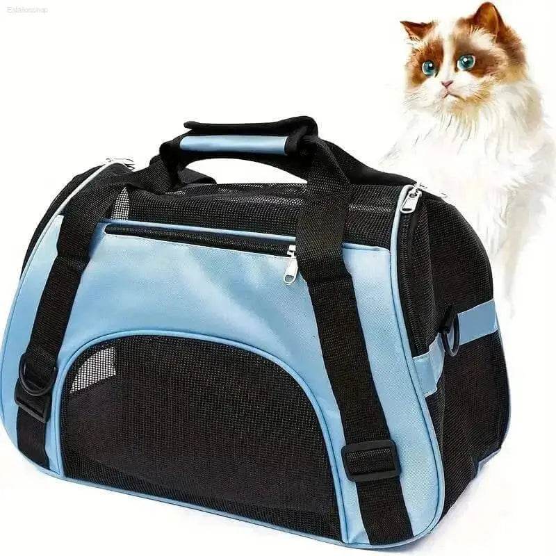 Adventure Awaits: Grab your Go-anywhere Dog Cat Carrier Bag! your Furry Friend Deserves the Best Travel Experience, and our Blue Pet Carrier Delivers - Estalios