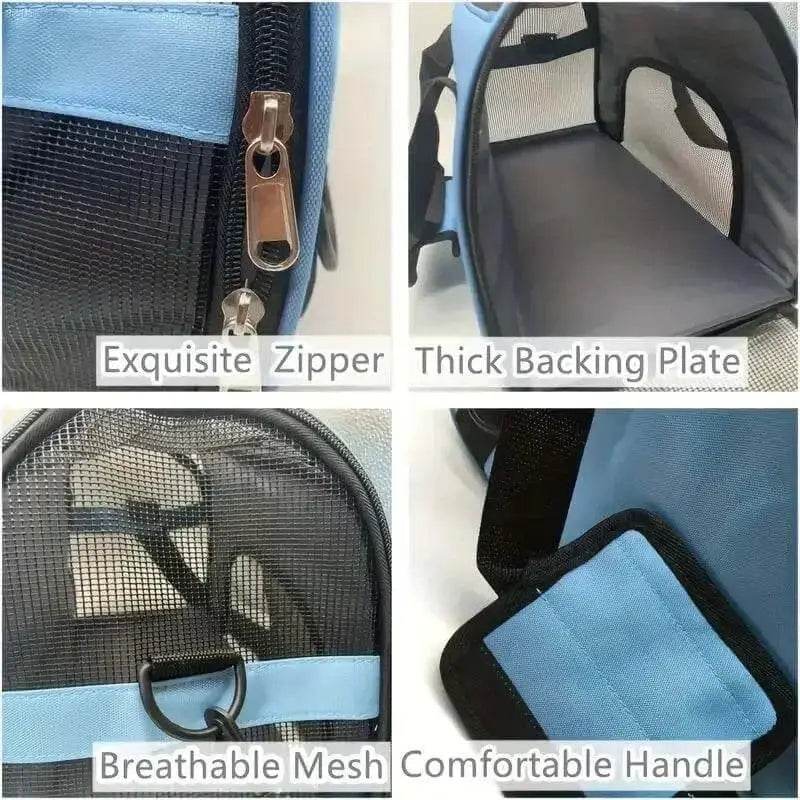 Adventure Awaits: Grab your Go-anywhere Dog Cat Carrier Bag! your Furry Friend Deserves the Best Travel Experience, and our Blue Pet Carrier Delivers - Estalios