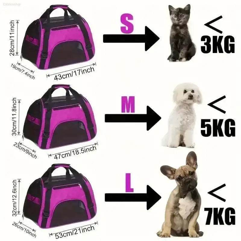 Adventure Awaits: Grab your Go-anywhere Dog Cat Carrier Bag! your Furry Friend Deserves the Best Travel Experience, and our Blue Pet Carrier Delivers - Estalios