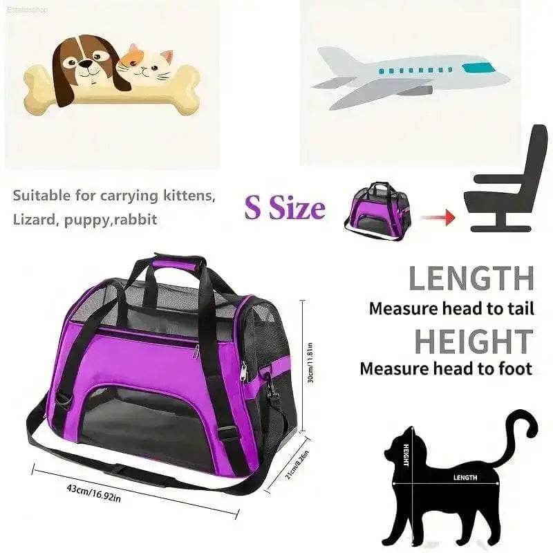 Adventure Awaits: Grab your Go-anywhere Dog Cat Carrier Bag! your Furry Friend Deserves the Best Travel Experience, and our Blue Pet Carrier Delivers - Estalios
