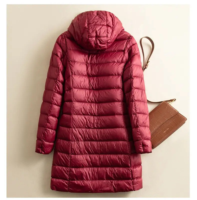 Detachable Hat Light Thin Down Jacket Women