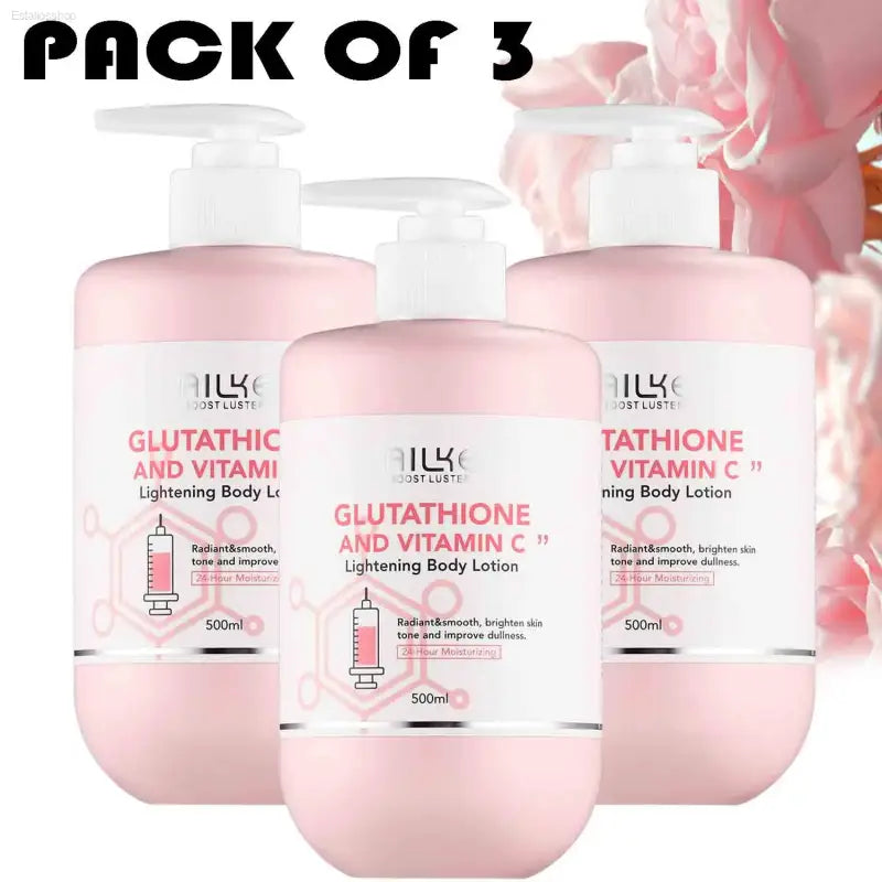 AILKE Brightening Skin Care Set, with Vitamin C, Glutathione, Reduce Spots, Moisturizing, Smooth Soft Skin, Improve Skin Radiant
