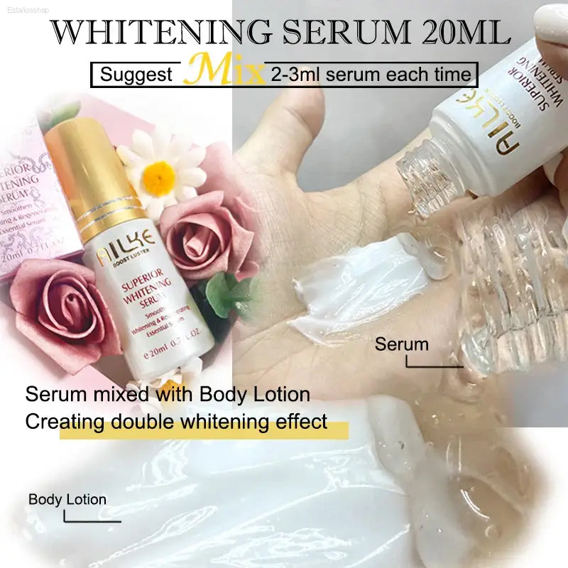 AILKE Brightening Skin Care Set, with Vitamin C, Glutathione, Reduce Spots, Moisturizing, Smooth Soft Skin, Improve Skin Radiant
