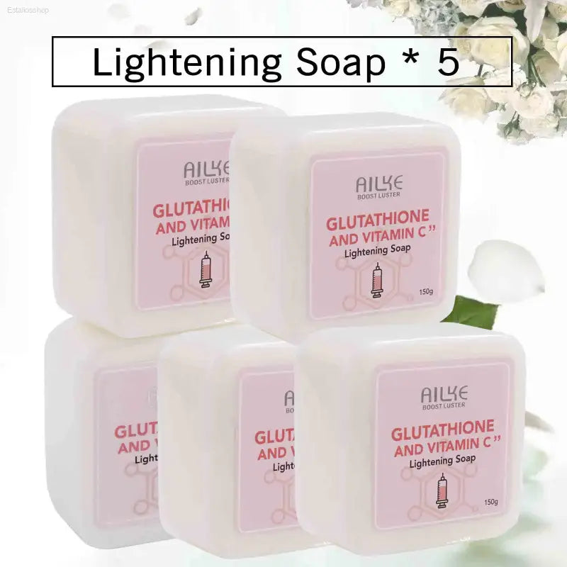 AILKE Brightening Skin Care Set, with Vitamin C, Glutathione, Reduce Spots, Moisturizing, Smooth Soft Skin, Improve Skin Radiant