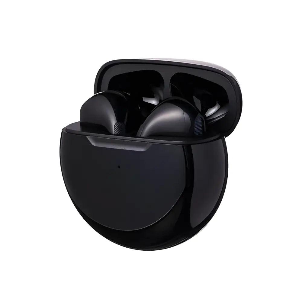 Black Air Pro TWS Fone Bluetooth earbuds in a sleek charging case