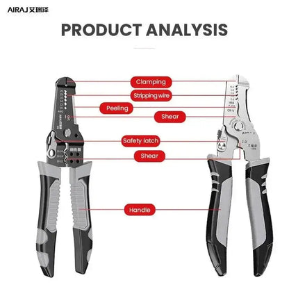 Airaj Multitool Wire Stripper Plier Crimper showcasing versatile stripper tools multitool