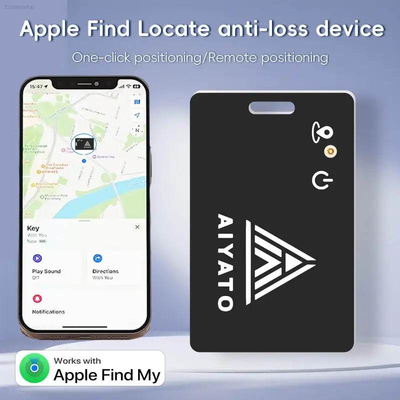 AIYATO Anti-Lost Device Ultra-Thin Card AirTag Locator - Estalios