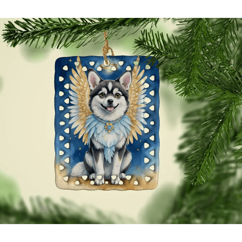 Heavenly Husky: Design your Angel Dog Ornament! Alaskan Klee Kai Too! **product Description:** Celebrate your Beloved Furry Friend with a Unique and Personalized - Estalios