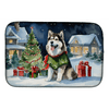 Alaskan Malamute Cozy Christmas Dish Drying Mat Pad - Estalios
