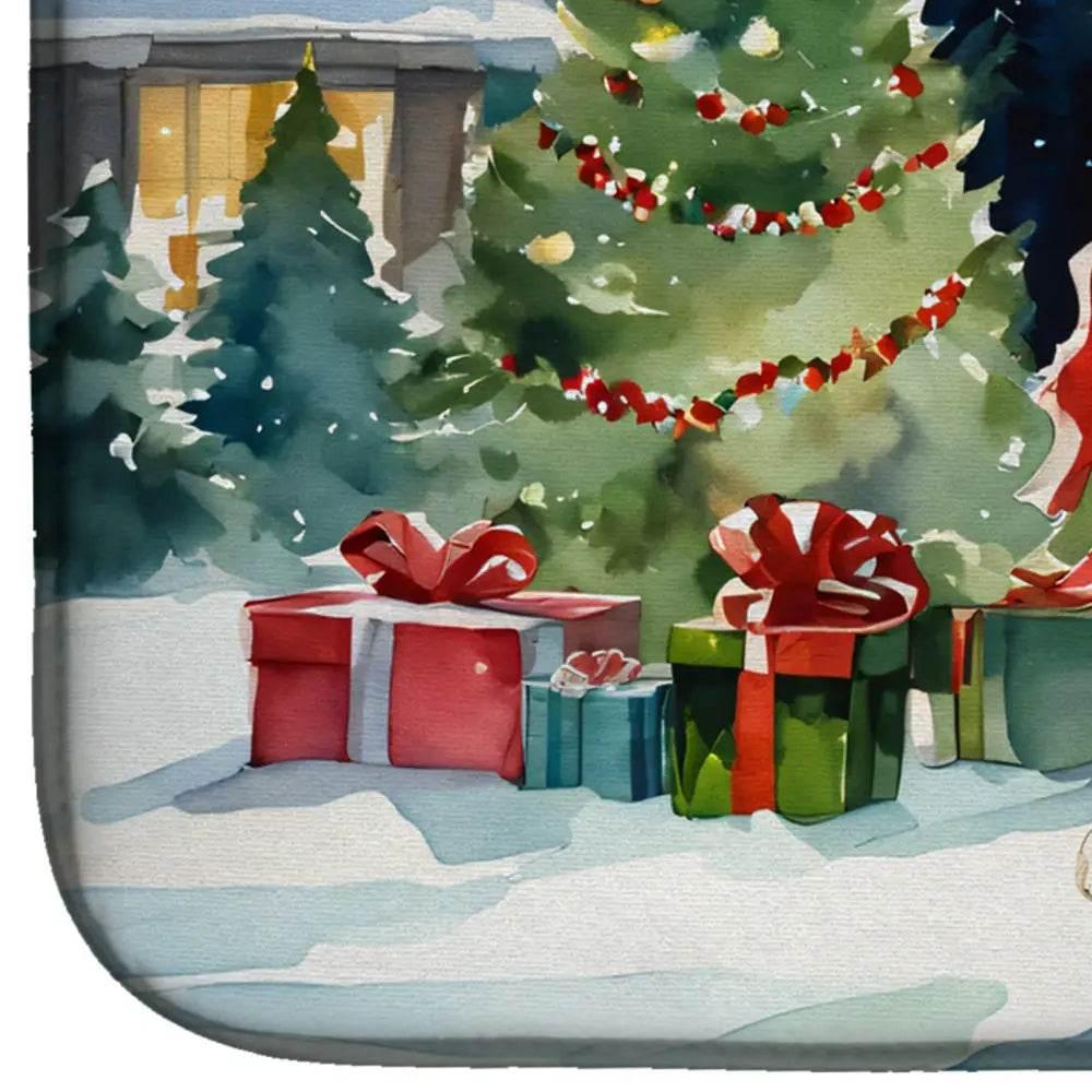 Alaskan Malamute Cozy Christmas Dish Drying Mat Pad - Estalios