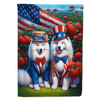 All American Samoyed Garden Flag for Vibrant Outdoor Decor - Estalios