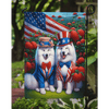 All American Samoyed Garden Flag for Vibrant Outdoor Decor - Estalios