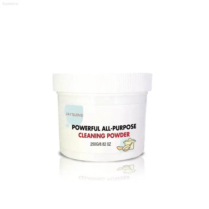 White container of cleaning powder.
