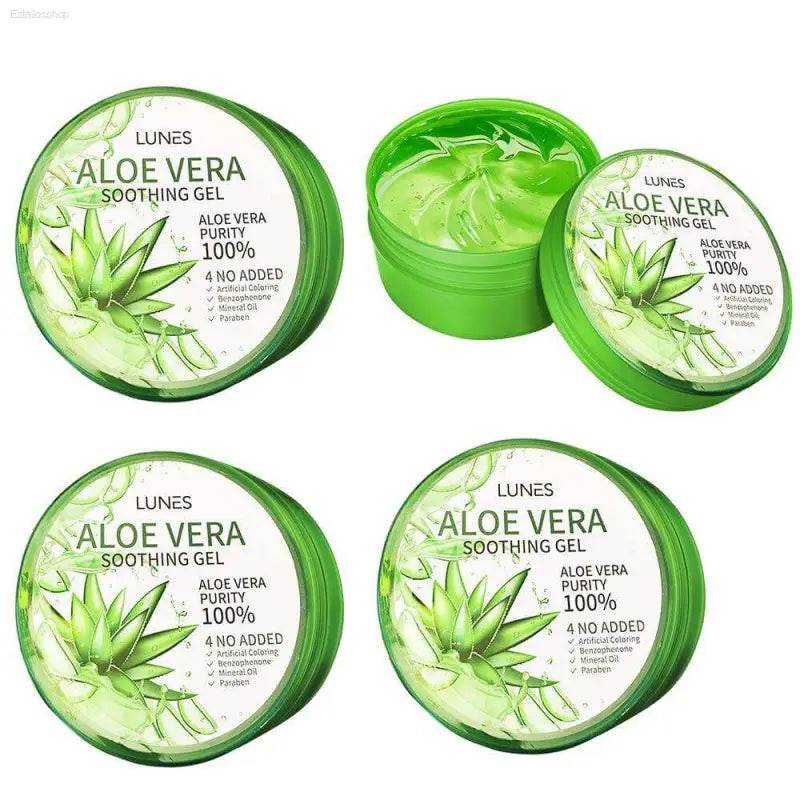 Aloe vera soothing gel containers.