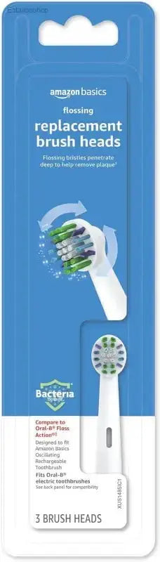 Amazon Basics Electric Toothbrush Replacement Heads with Secure Fit for Oral - B Users - EstaliosShop
