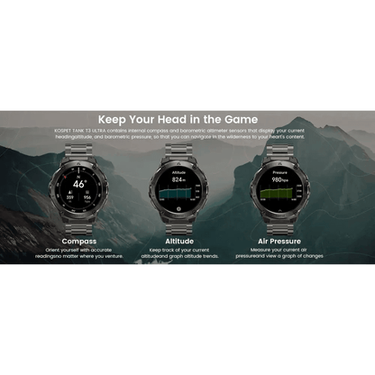 AMAZTIM T3E GPS Smart Watch for Men - 5ATM Waterproof - Estalios