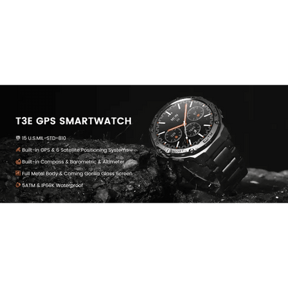 AMAZTIM T3E GPS Smart Watch for Men - 5ATM Waterproof - Estalios