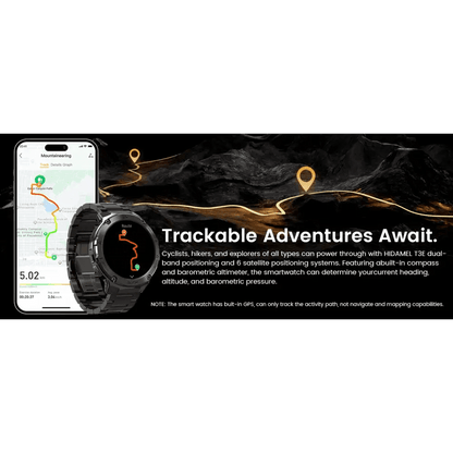 AMAZTIM T3E GPS Smart Watch for Men - 5ATM Waterproof - Estalios