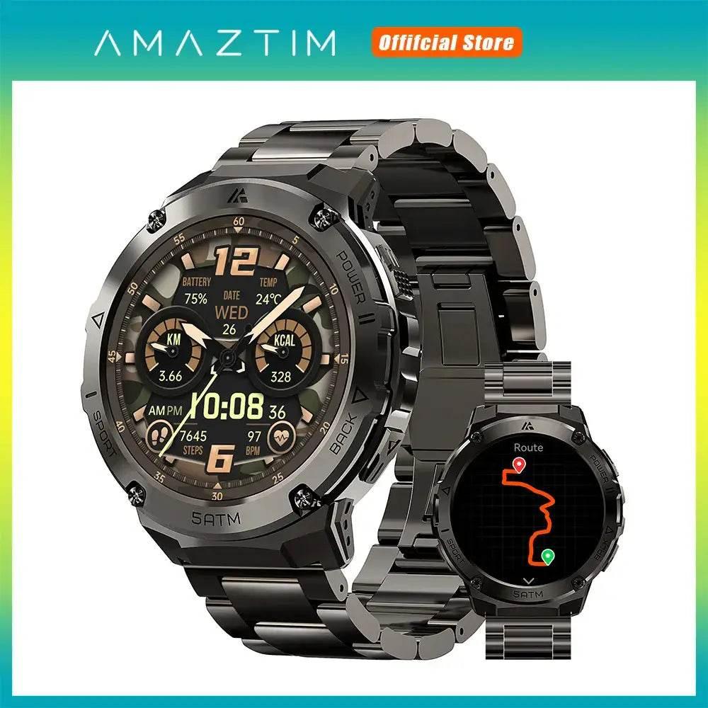 AMAZTIM T3E GPS Smart Watch for Men - 5ATM Waterproof - Estalios