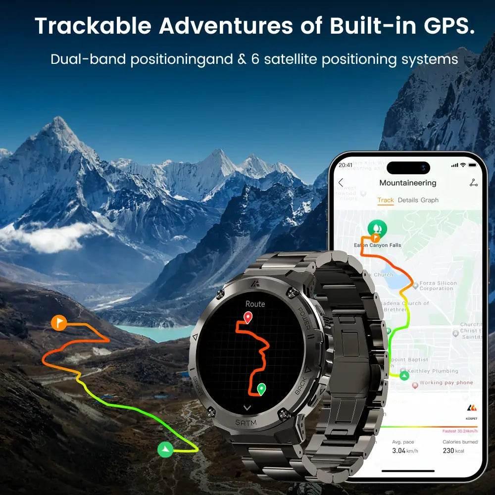 AMAZTIM T3E GPS Smart Watch for Men - 5ATM Waterproof - Estalios