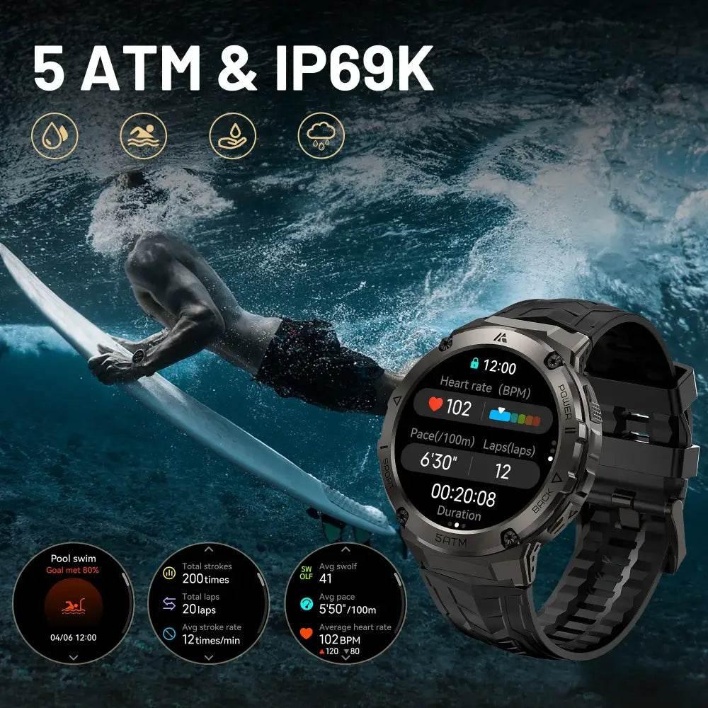 AMAZTIM T3E GPS Smart Watch for Men - 5ATM Waterproof - Estalios