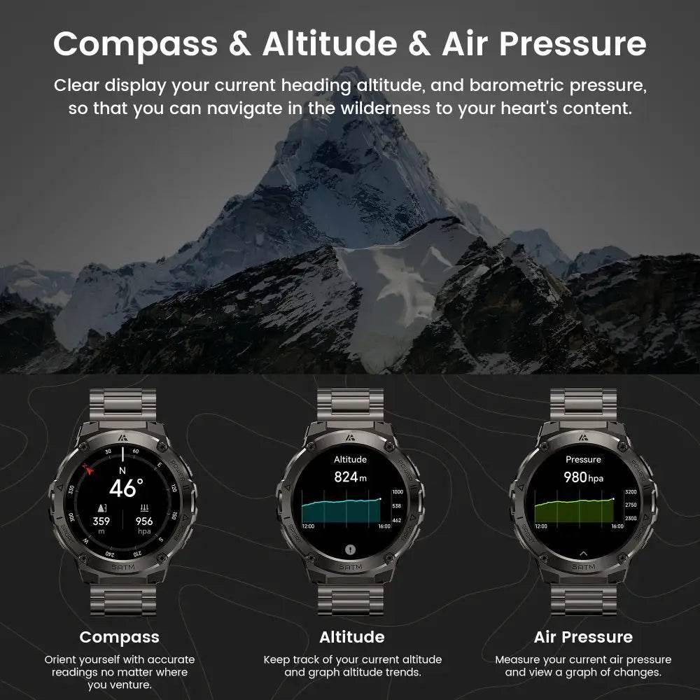 AMAZTIM T3E GPS Smart Watch for Men - 5ATM Waterproof - Estalios
