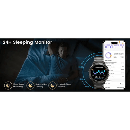 AMAZTIM T3E GPS Smart Watch for Men - 5ATM Waterproof - Estalios
