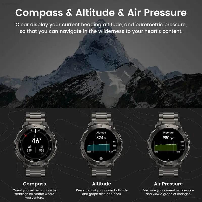 AMAZTIM T3E GPS Smart Watch For Men Waterproof Altitude - Estalios