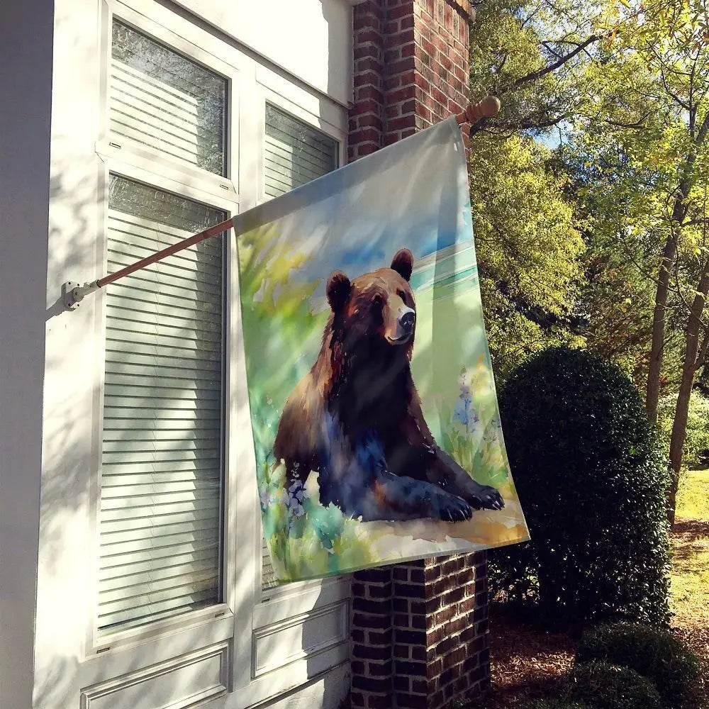 American Black Bear House Flag for Vibrant Outdoor Decor - Estalios