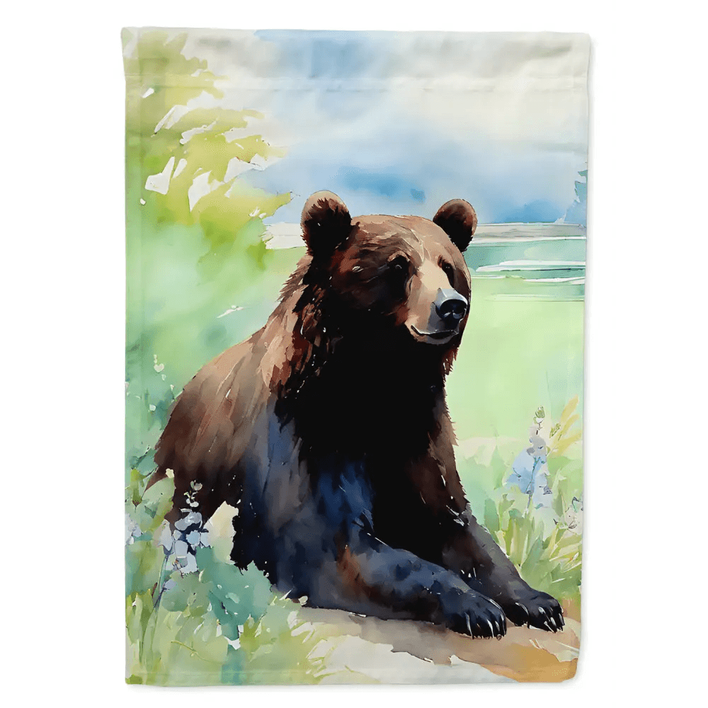 American Black Bear House Flag for Vibrant Outdoor Decor - Estalios