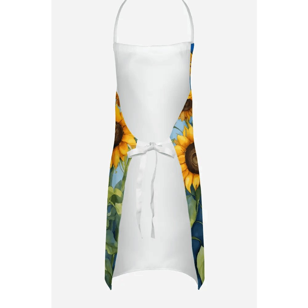 American Bulldog Apron in Sunflowers for Stylish Cooking - Estalios