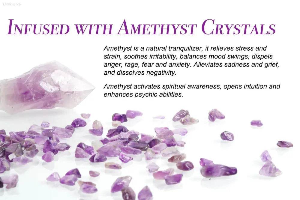 Amethyst Dream: Lavender Pillow Spray for Sleep Drift off to Dreamland with our Blue Sleep Mist, Infused with Amethyst Crystals. this Soothing - Estalios