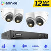 ANNKE 12MP Dual Light Smart Video Surveillance Kit 2/4PCS POE Camera 12MP NVR Smart Home Camera 8CH NVR Outdoor Built-in mic - Estalios