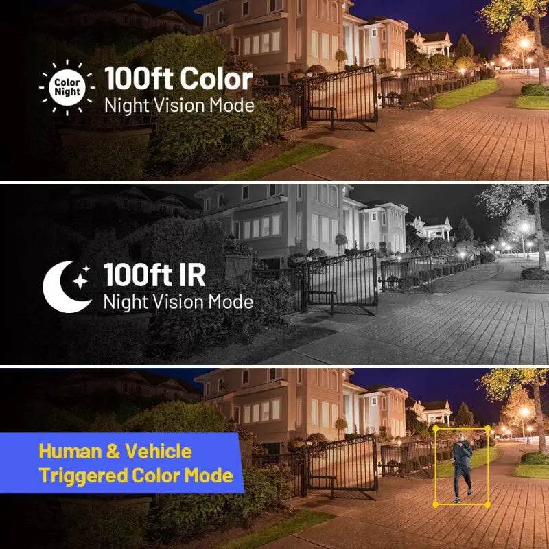 ANNKE 12MP Dual Light Smart Video Surveillance Kit 2/4PCS POE Camera 12MP NVR Smart Home Camera 8CH NVR Outdoor Built-in mic - Estalios