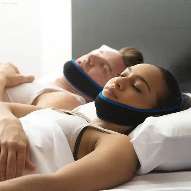 Anti Snore Aid Stop Snoring Strap Jaw Support for Sleep Apnea - Estalios