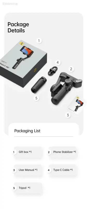 AOCHUAN Smart XE 3-Axis Handheld Gimbal for Stable Vlogging - Estalios