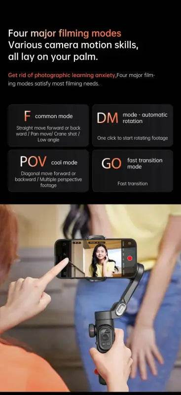 AOCHUAN Smart XE 3-Axis Handheld Gimbal for Stable Vlogging - Estalios