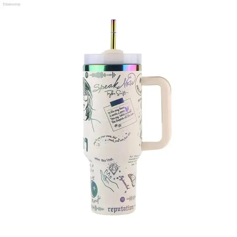 APWIKOGER 40oz Stainless Steel Vacuum Insulated Car Mug with Straw for Sports and Outdoor Adventures - EstaliosShop