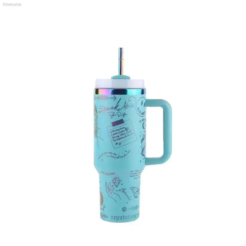 APWIKOGER 40oz Stainless Steel Vacuum Insulated Car Mug with Straw for Sports and Outdoor Adventures - EstaliosShop